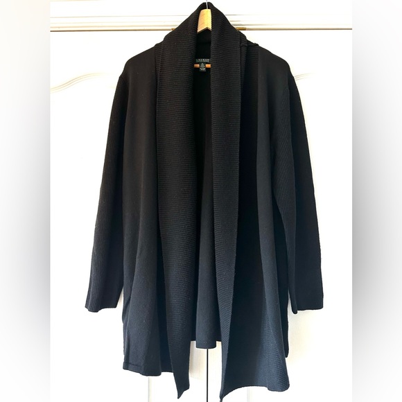 Women's Ralph Lauren Black Knit Cardigan - Picture 1 of 4